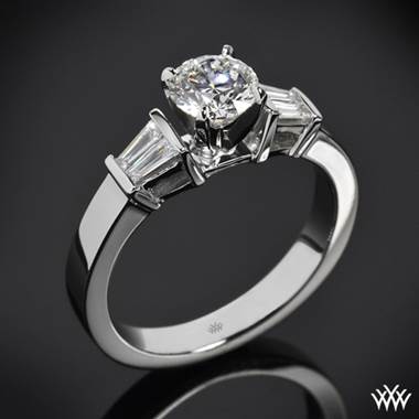 Platinum Baguette Diamond Engagement Ring