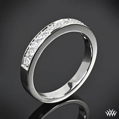 Platinum Bead-Set Diamond Wedding Ring