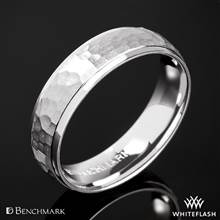 Platinum Benchmark CF156303 Hammer Finish Wedding Ring | Whiteflash