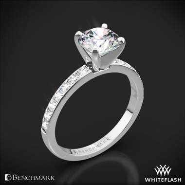 Platinum Benchmark LCP2 Large Pave Diamond Engagement Ring