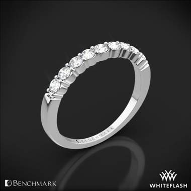 Platinum Benchmark Shared-Prong Diamond Wedding Ring