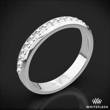 Platinum Cathedral Pave Diamond Wedding Ring