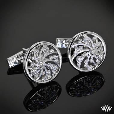 Platinum Dreams of Africa Cufflinks with 14k White Gold Toggles