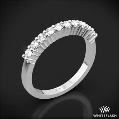 Platinum Legato Shared-Prong Diamond Wedding Ring