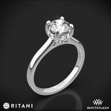 Platinum Ritani 1RZ2465 Surprise Diamond Solitaire Engagement Ring