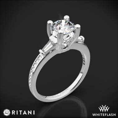 Platinum Ritani 1RZ3051 Tapered Baguette Three Stone Engagement Ring