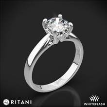Platinum Ritani 1RZ7241 Cathedral Tapered Solitaire Engagement Ring | Whiteflash