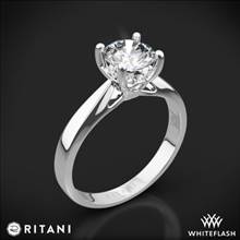 Platinum Ritani 1RZ7244 Tapered Surprise Diamonds Solitaire Engagement Ring | Whiteflash