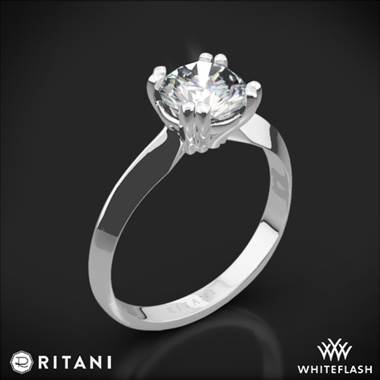 Platinum Ritani 1RZ7262 Knife-Edge Tulip Solitaire Engagement Ring
