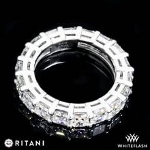 Platinum Ritani Asscher Diamond Full Eternity Right Hand Ring | Whiteflash