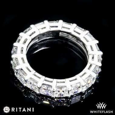 Platinum Ritani Asscher Diamond Full Eternity Right Hand Ring