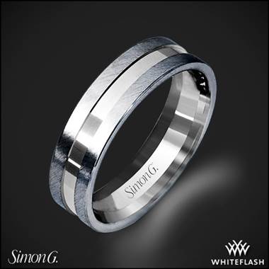 Platinum Simon G. LG105 Men's Wedding Ring