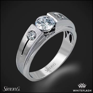 Platinum Simon G. MR2036 Men's Wedding Ring