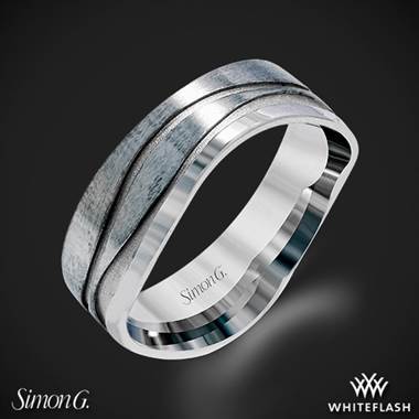 Platinum Simon G. MR2656 Men's Wedding Ring