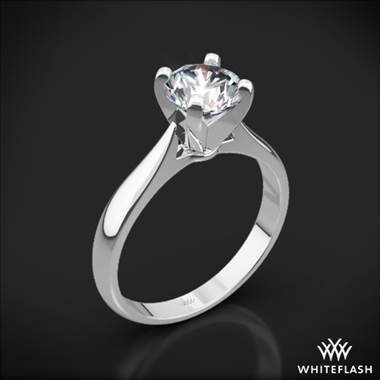 Platinum Sleek Line Solitaire Engagement Ring
