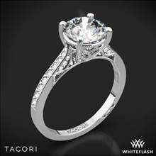 Platinum Tacori 2638RDP Dantela Crescent Motif Pave Diamond Engagement Ring For 1.00ct Center Diamond | Whiteflash