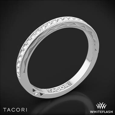 Platinum Tacori 2649-15B12 Sculpted Crescent Diamond Wedding Ring
