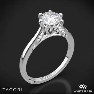 Platinum Tacori 2650RD Simply Tacori Solitaire Engagement Ring For 0.75ct Center Diamond