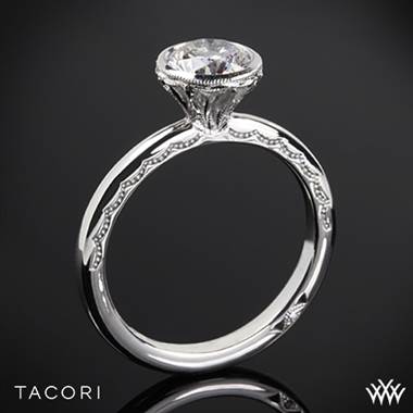 Platinum Tacori 300-2RD Starlit Petite Solitaire Engagement Ring
