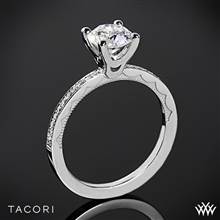 Platinum Tacori 41-1.5RD Sculpted Crescent Half Eternity Diamond Engagement Ring | Whiteflash