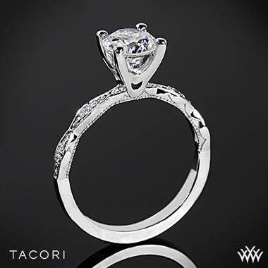 Platinum Tacori 46-2RD Sculpted Crescent Diamond Engagement Ring
