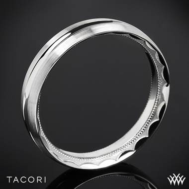 Platinum Tacori 72-5WS Sculpted Crescent Satin Wedding Ring