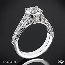 Platinum Tacori HT2510 Reverse Crescent Graduated Diamond Engagement Ring | Whiteflash