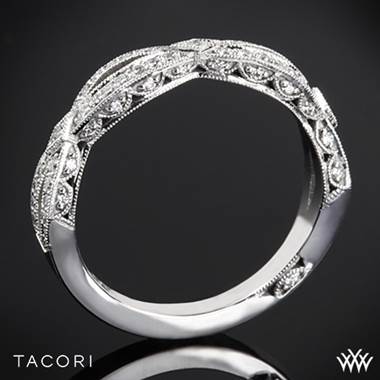 Platinum Tacori HT2528B Ribbon Half Eternity Diamond Wedding Ring