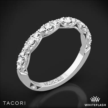 Platinum Tacori HT2558B12 Petite Crescent Diamond Wedding Ring