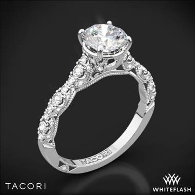 Platinum Tacori HT2558RD Petite Crescent Diamond Engagement Ring
