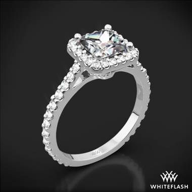Platinum Valoria Amphora for Princess Diamond Engagement Ring