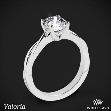 Platinum Valoria Flora Twist Solitaire Engagement Ring