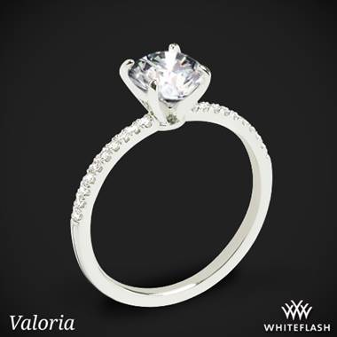 Platinum Valoria Micropave Diamond Engagement Ring