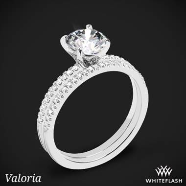 Platinum Valoria Micropave Diamond Wedding Set