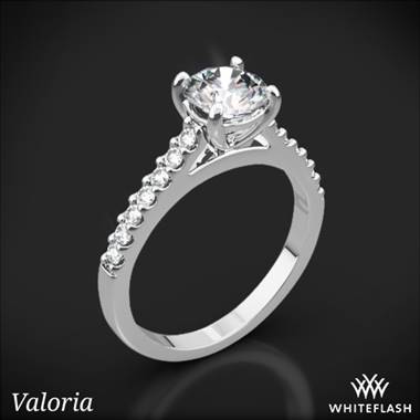 Platinum Valoria Petite Open Cathedral Diamond Engagement Ring