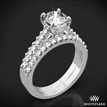 Platinum Valoria Petite Open Cathedral Diamond Wedding Set | Whiteflash