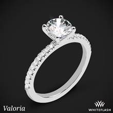 Platinum Valoria Petite Pave Diamond Engagement Ring | Whiteflash