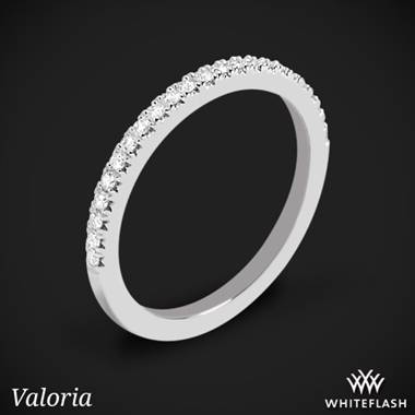 Platinum Valoria Petite Pave Diamond Wedding Ring