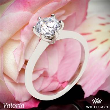 Platinum Valoria Petite Six Prong Solitaire Engagement Ring