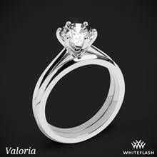 Platinum Valoria Petite Six Prong Solitaire Wedding Set | Whiteflash