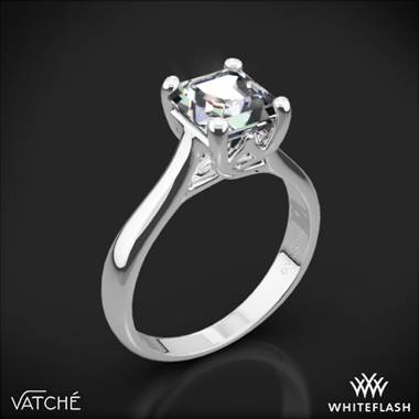 Platinum Vatche 1019 Royal Crown Solitaire Engagement Ring for Princess
