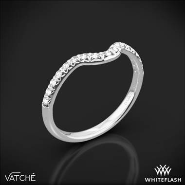 Platinum Vatche 1054 Swan French Pave Diamond Wedding Ring