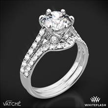 Platinum Vatche 1054 Swan French Pave Diamond Wedding Set | Whiteflash