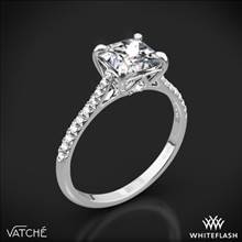 Platinum Vatche 1506 Inara Pave Diamond Engagement Ring for Princess | Whiteflash