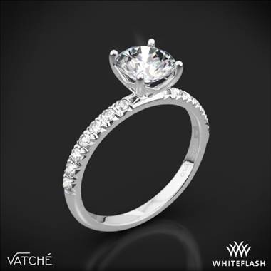 Platinum Vatche 1533 Charis Pave Diamond Engagement Ring