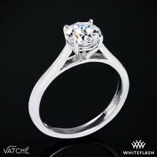 Platinum Vatche U-100 Traditional Round Solitaire Engagement Ring | Whiteflash