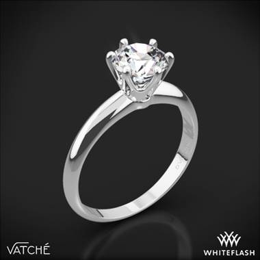 Platinum Vatche U-113 6-Prong Solitaire Engagement Ring