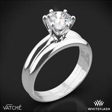 Platinum Vatche U-113 6-Prong Solitaire Wedding Set for 2ct and Larger Diamonds | Whiteflash