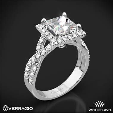 Platinum Verragio ENG-0379 Square Halo Diamond Engagement Ring