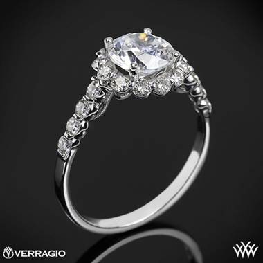 Platinum Verragio INS-7033 Round Halo Diamond Engagement Ring
